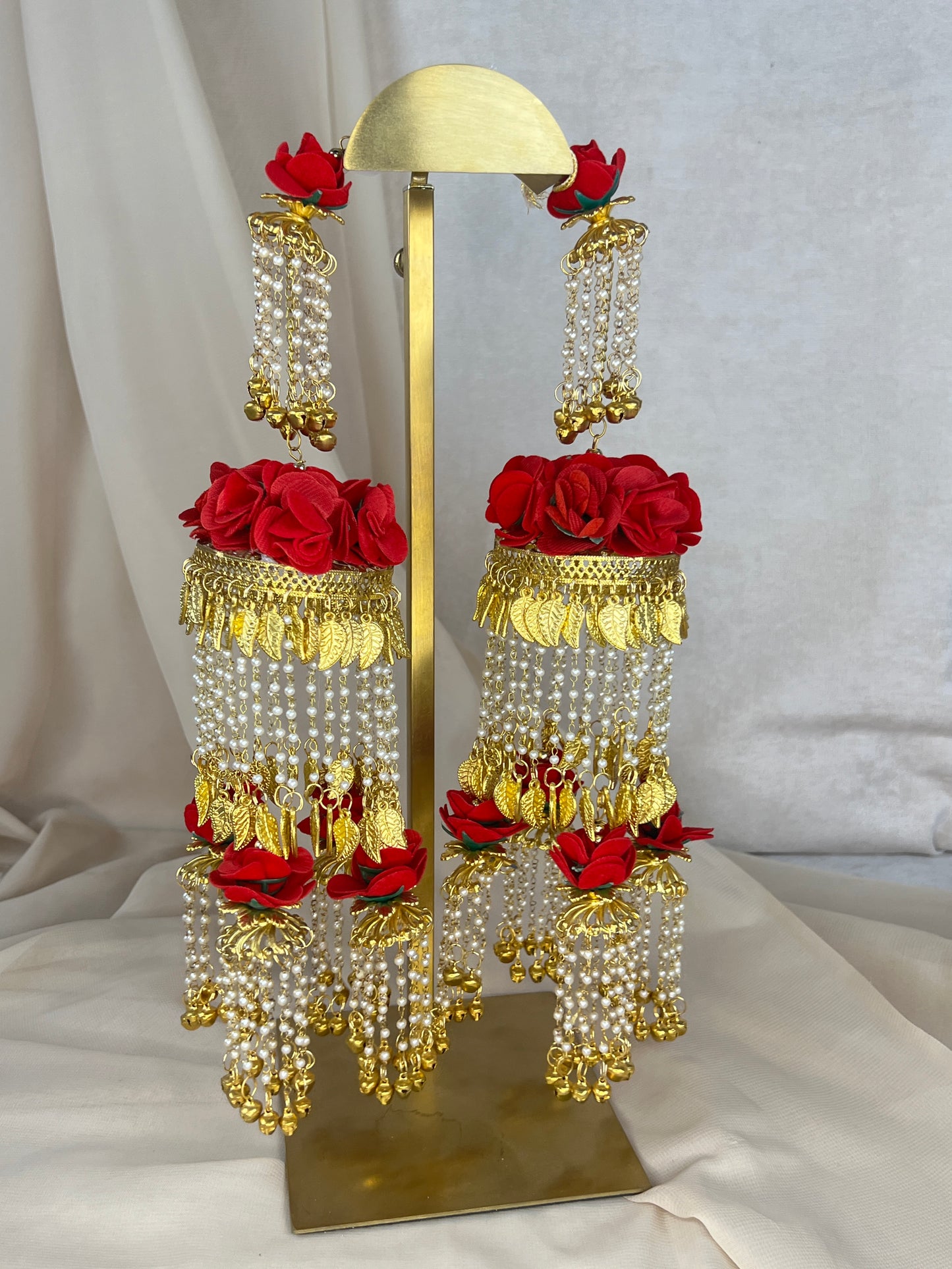Oversized Statement Red Floral Kaleera | Kalira