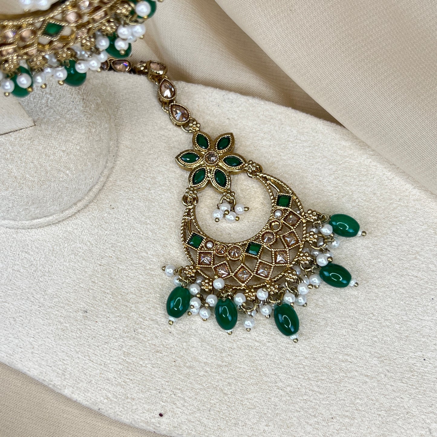 Polki Earring & Tikka Set