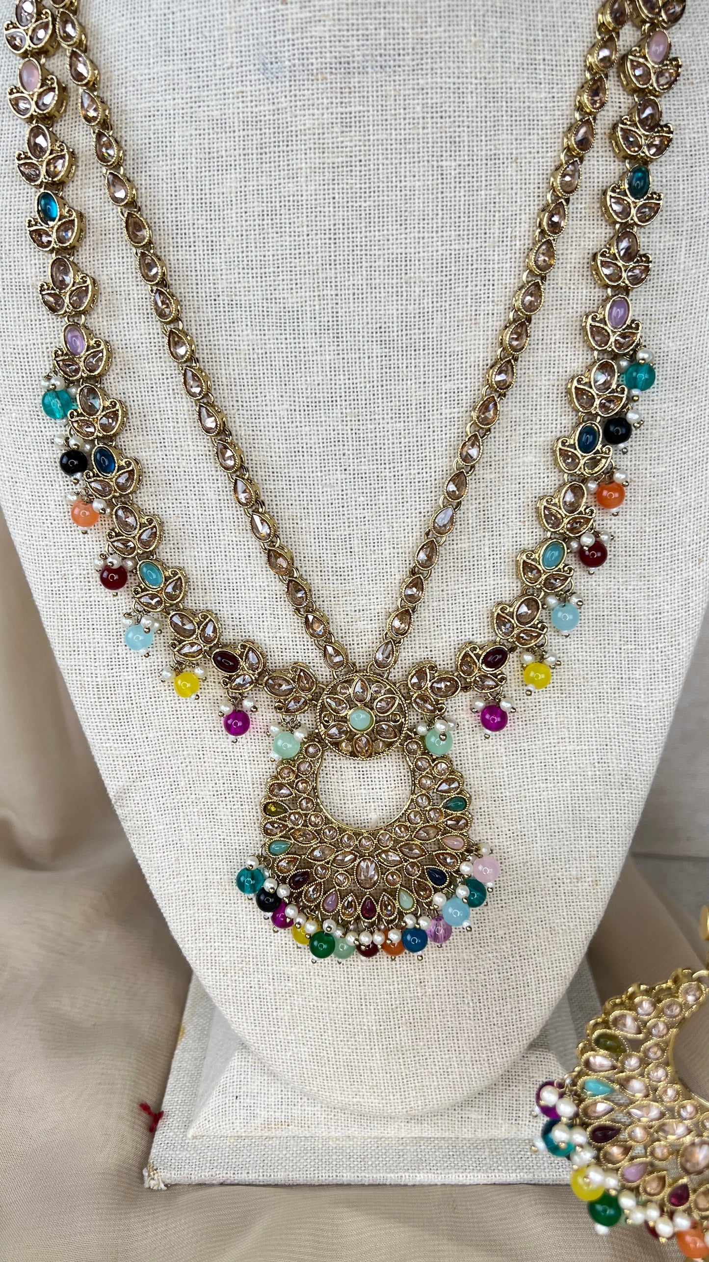 Polki Rani Haar | Mala | Long Necklace Set