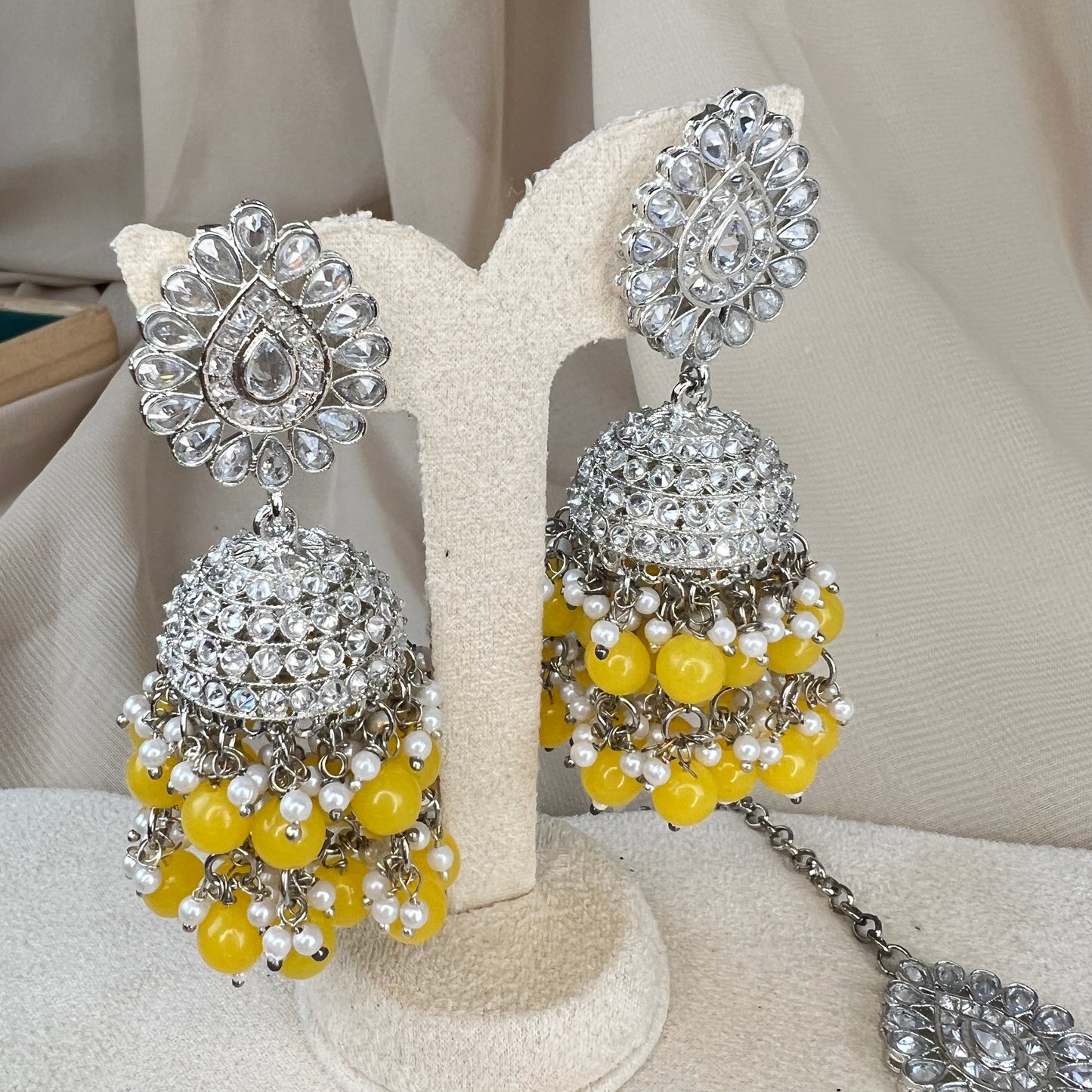 Large Jhumka Earring and Tikka Set