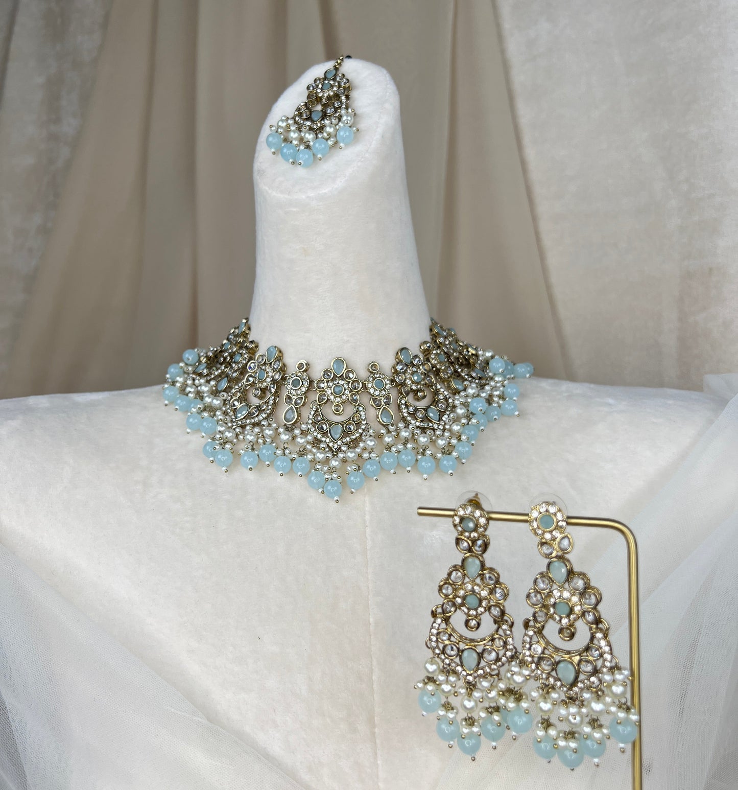 Polki Diamond Semi Bridal Set