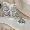 Silver Jhumka Earring and Tikka Set