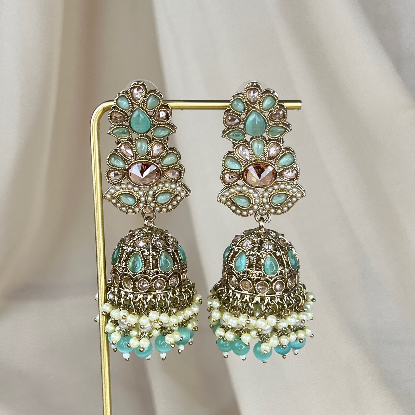 Large Polki Jhumkas
