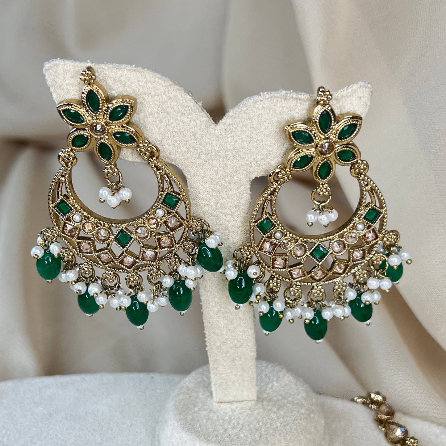 Polki Earring & Tikka Set