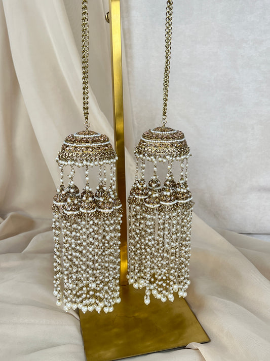 Jhumka Double Gold Pearl Kaleera | Kalira | Bridal