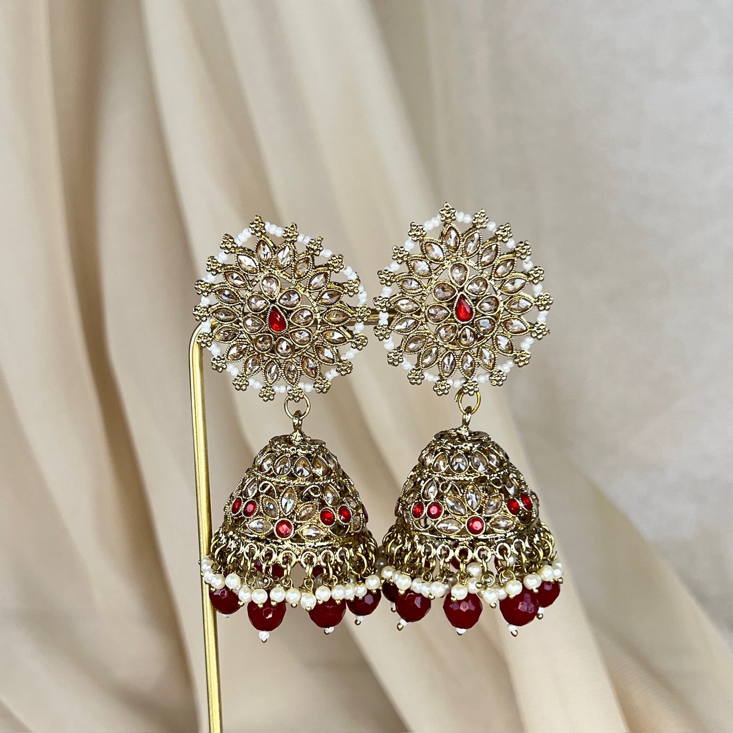 Statement Jhumka Polki Earrings