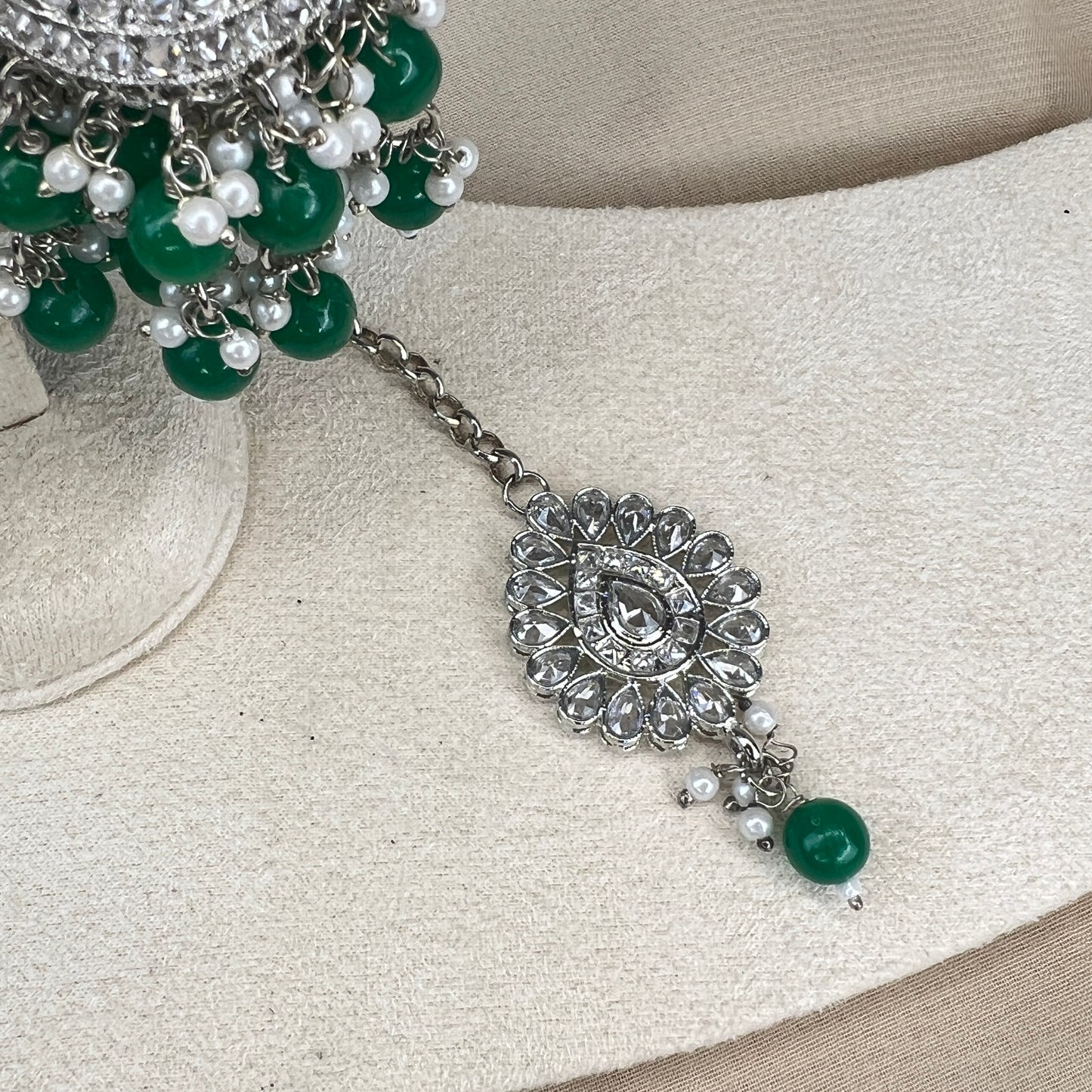 Large Jhumka Earring and Tikka Set