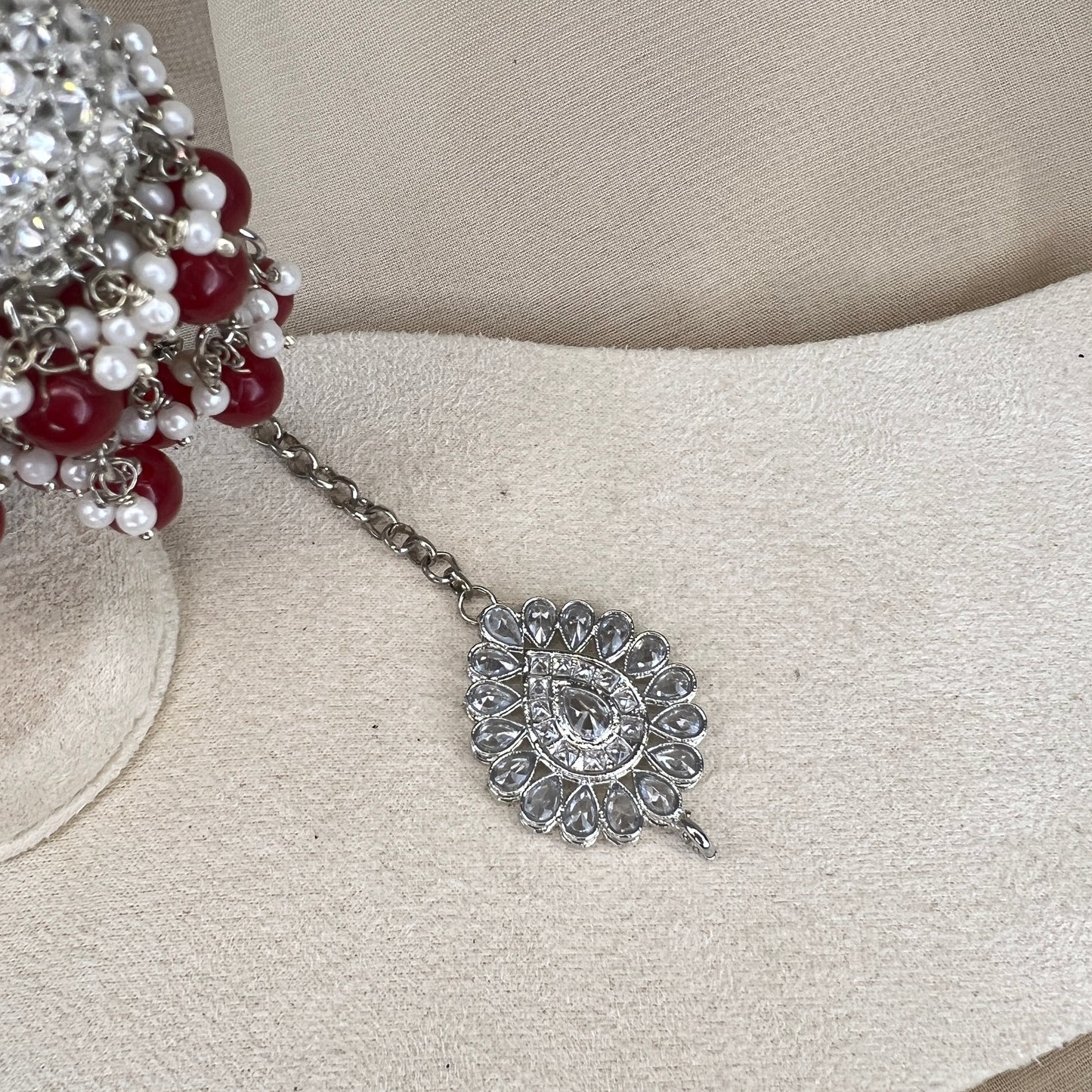 Large Jhumka Earring and Tikka Set