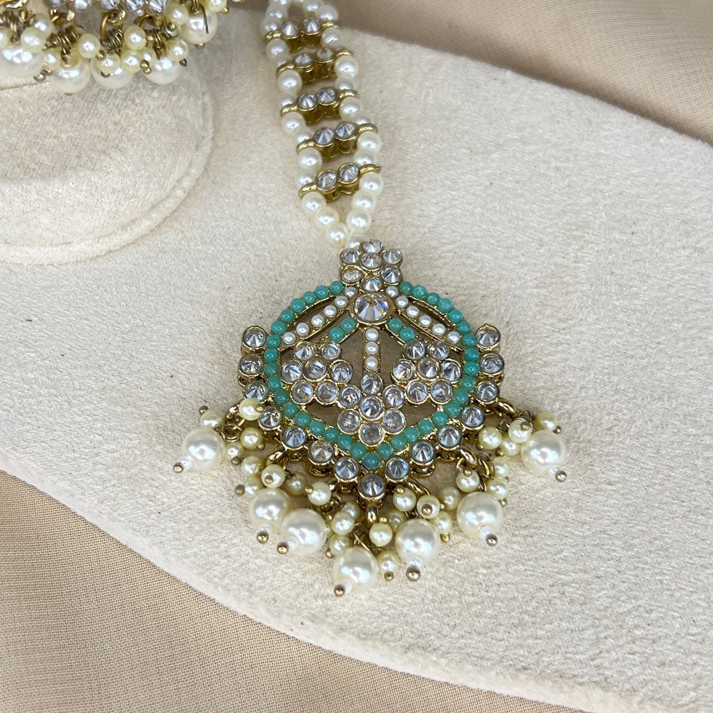 Nauratan Earring & Tikka Set