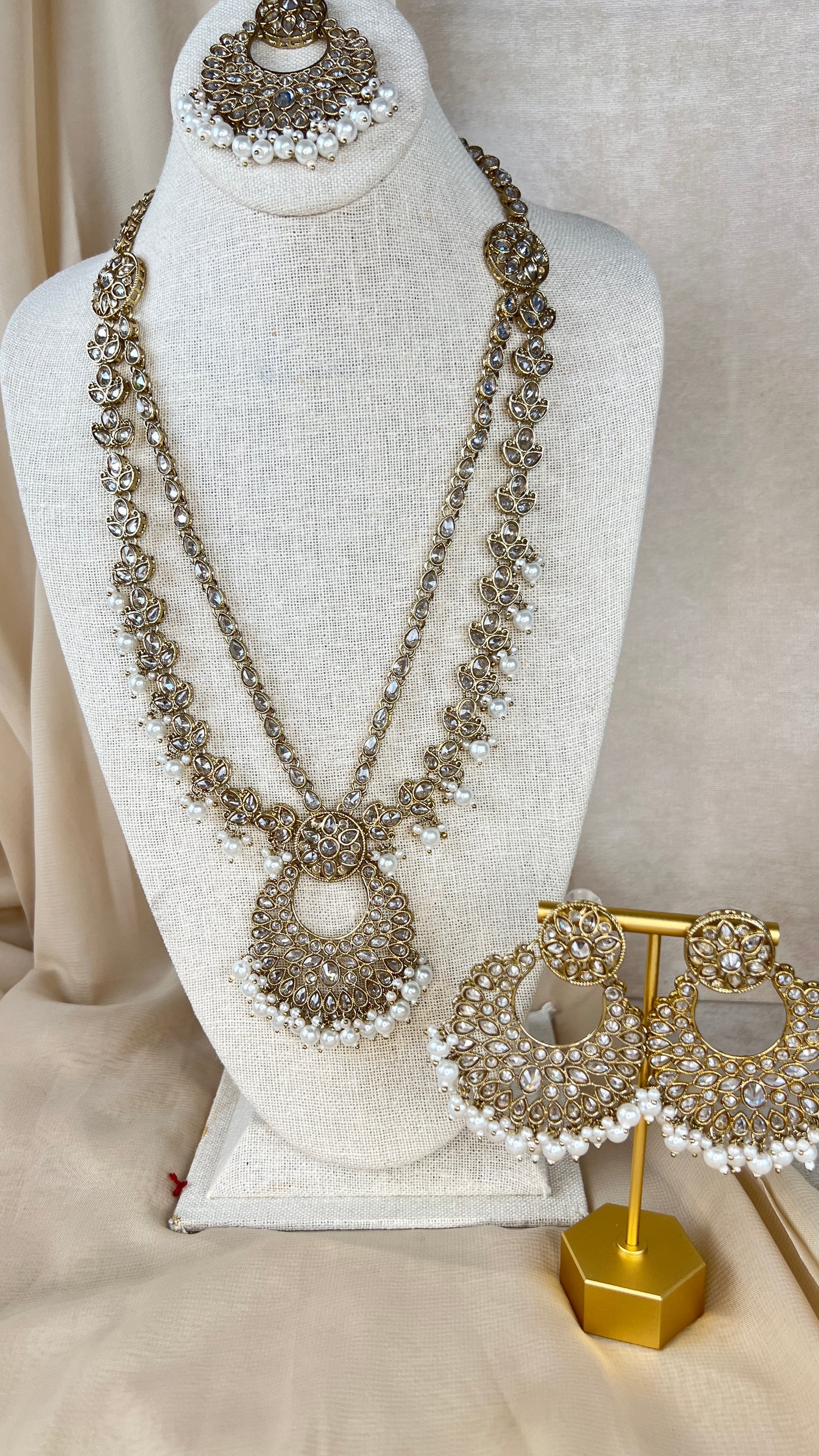 Polki Rani Haar | Mala | Long Necklace Set