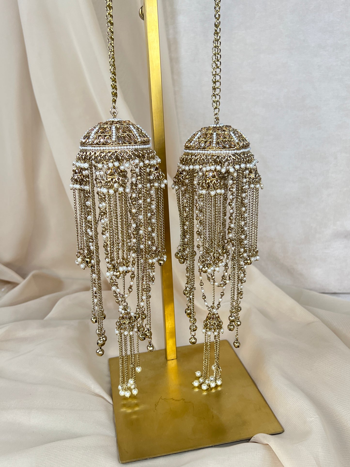 Gold Jhumka Pearl Kaleera | Kalira | Bridal