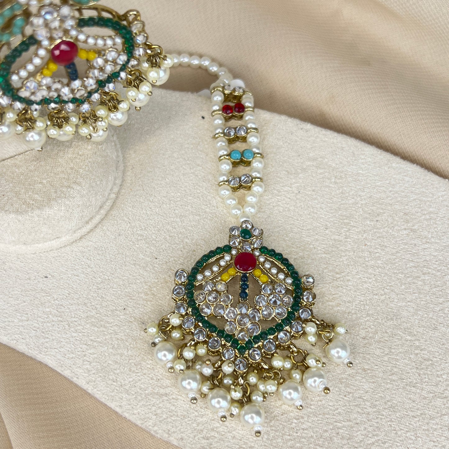 Nauratan Earring & Tikka Set