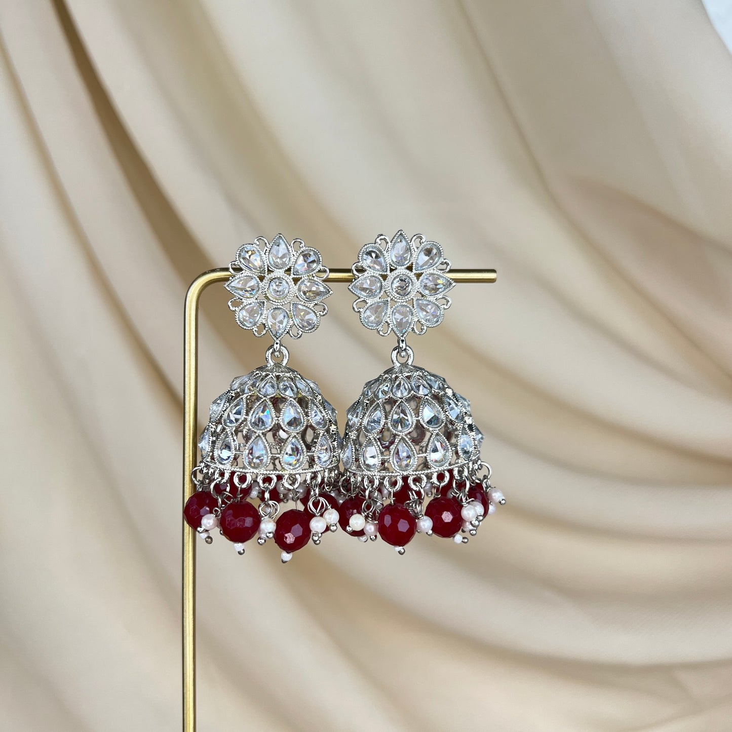 Polki Jhumka Earrings