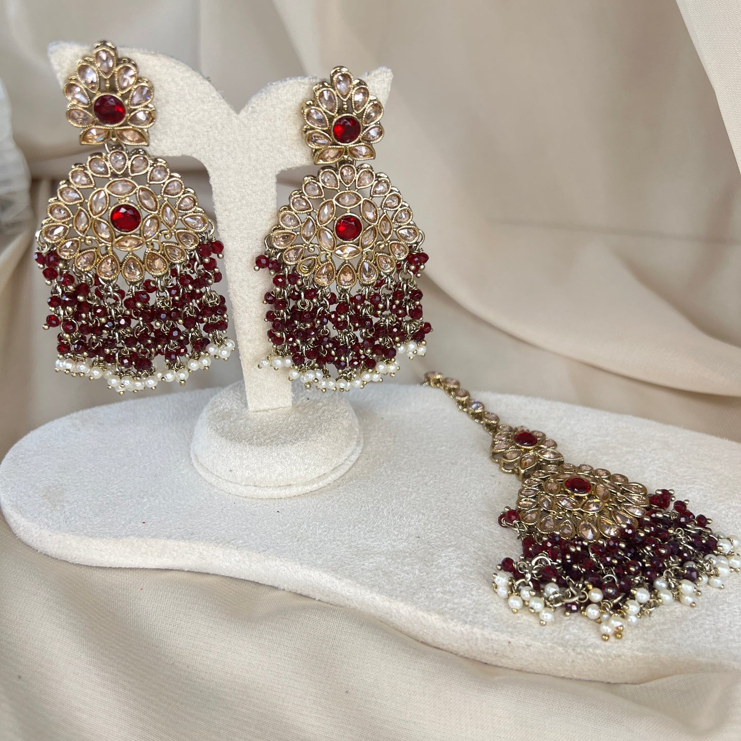Large Earring & Tikka Set