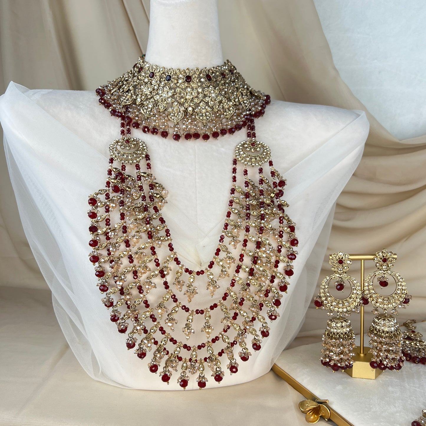 Long Layered Mala Full Bridal Set