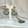 Green & Gold Earring & Tikka Set