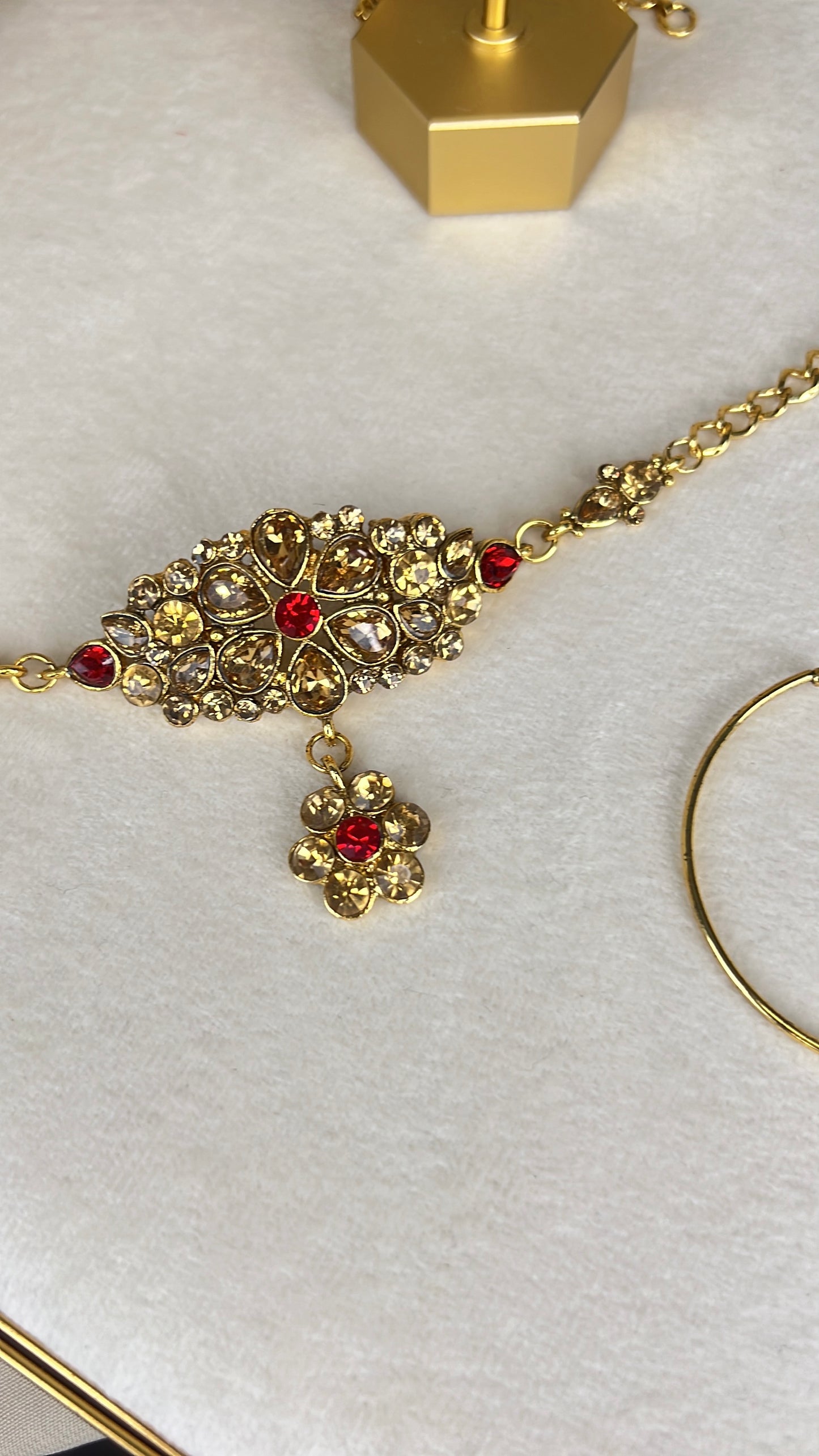 Traditional Gold and Red Bridal Set