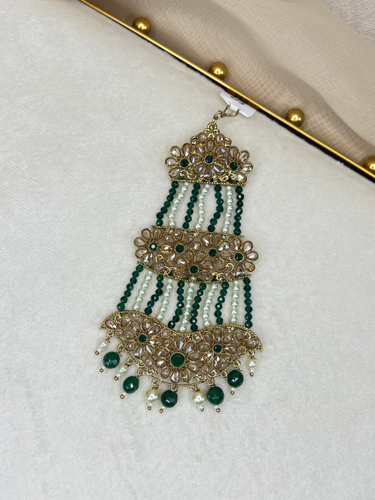 Side Tikka Headpiece | Jhoomar | Japta | Passa
