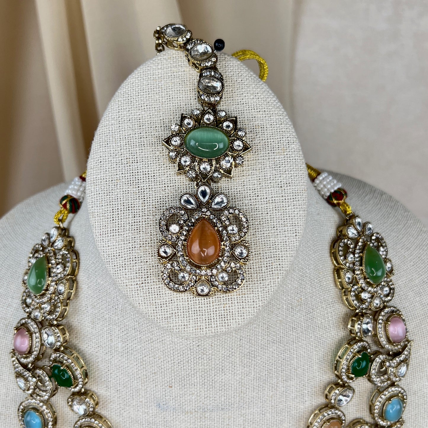 Multicolor Kundan | Long | Haar | Necklace Set