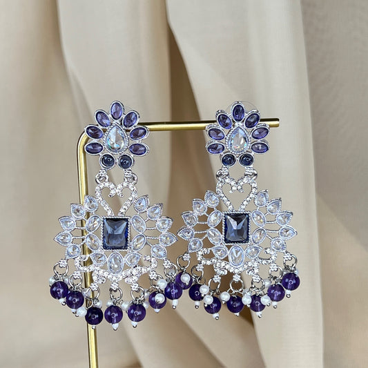 Silver Polki Earring