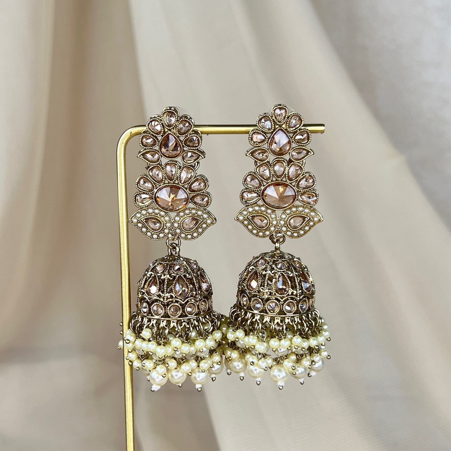 Large Polki Jhumkas