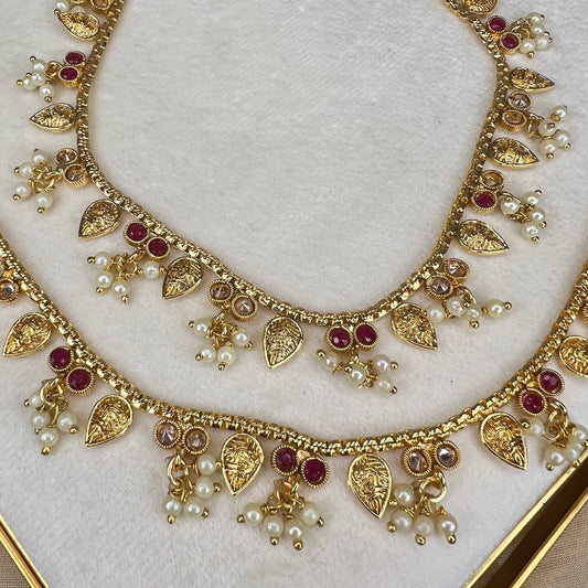 Dainty Gold Pearl Payal | Anklet