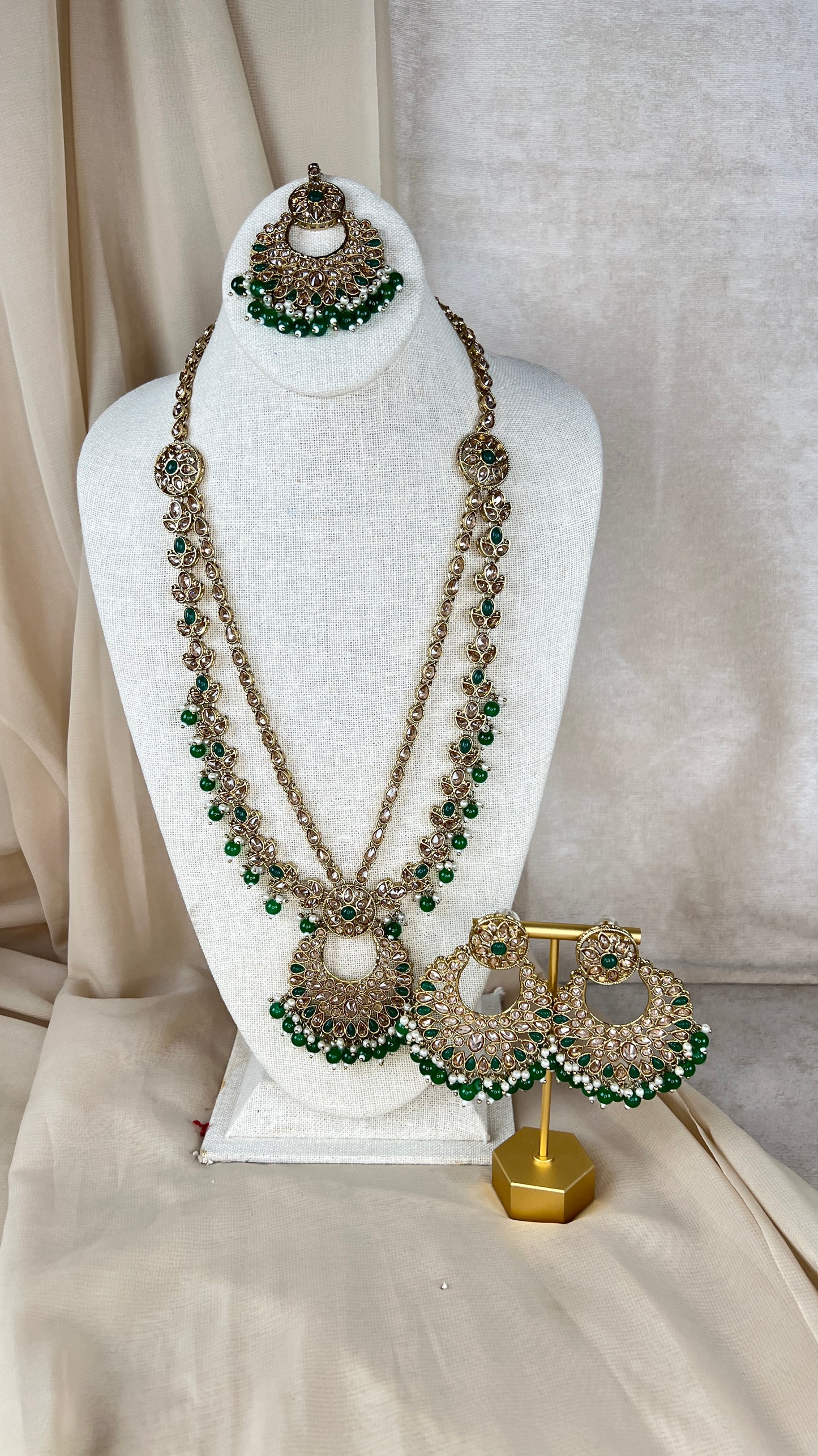 Polki Rani Haar | Mala | Long Necklace Set