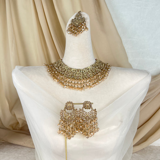 Pearl Semi Bridal Set