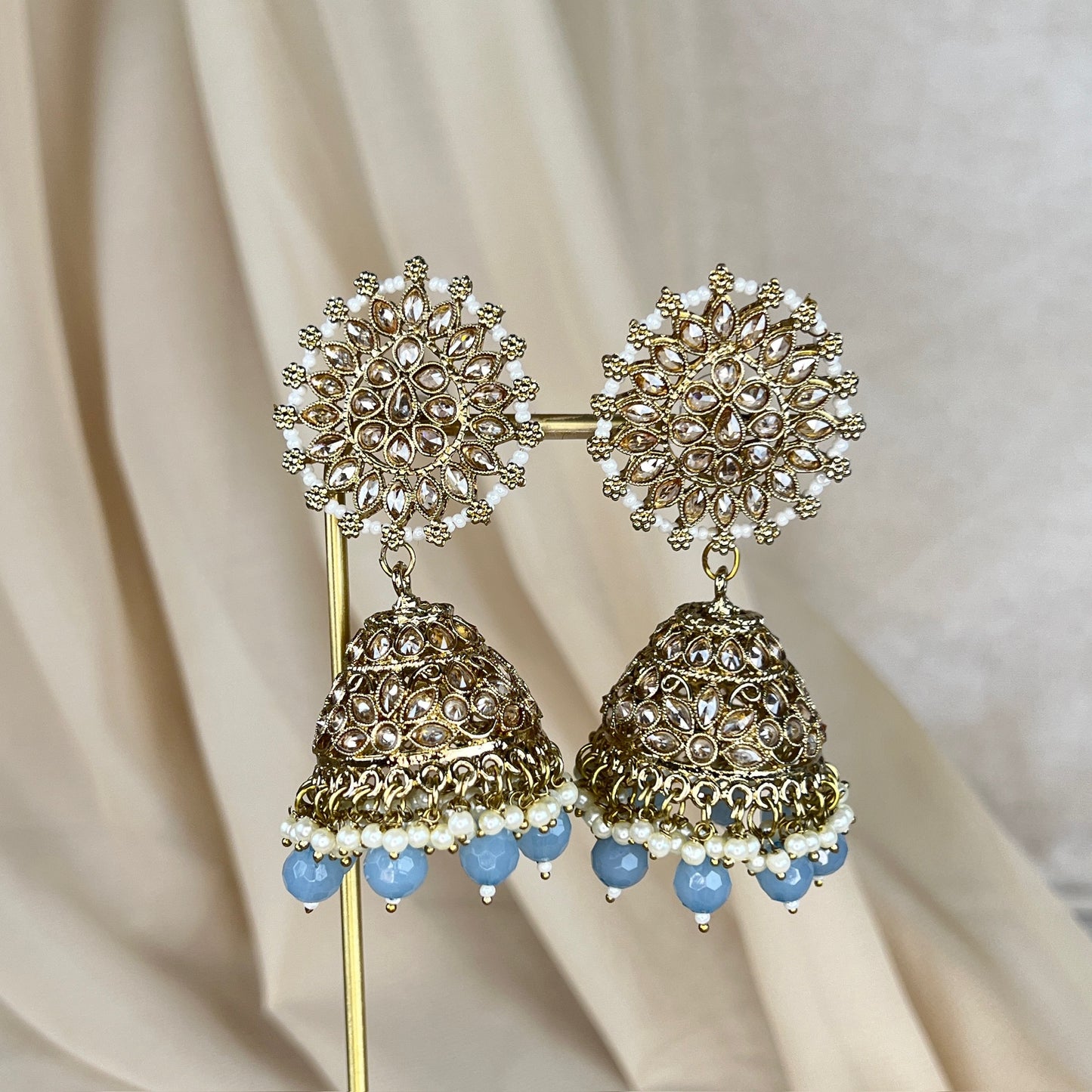Statement Jhumka Polki Earrings