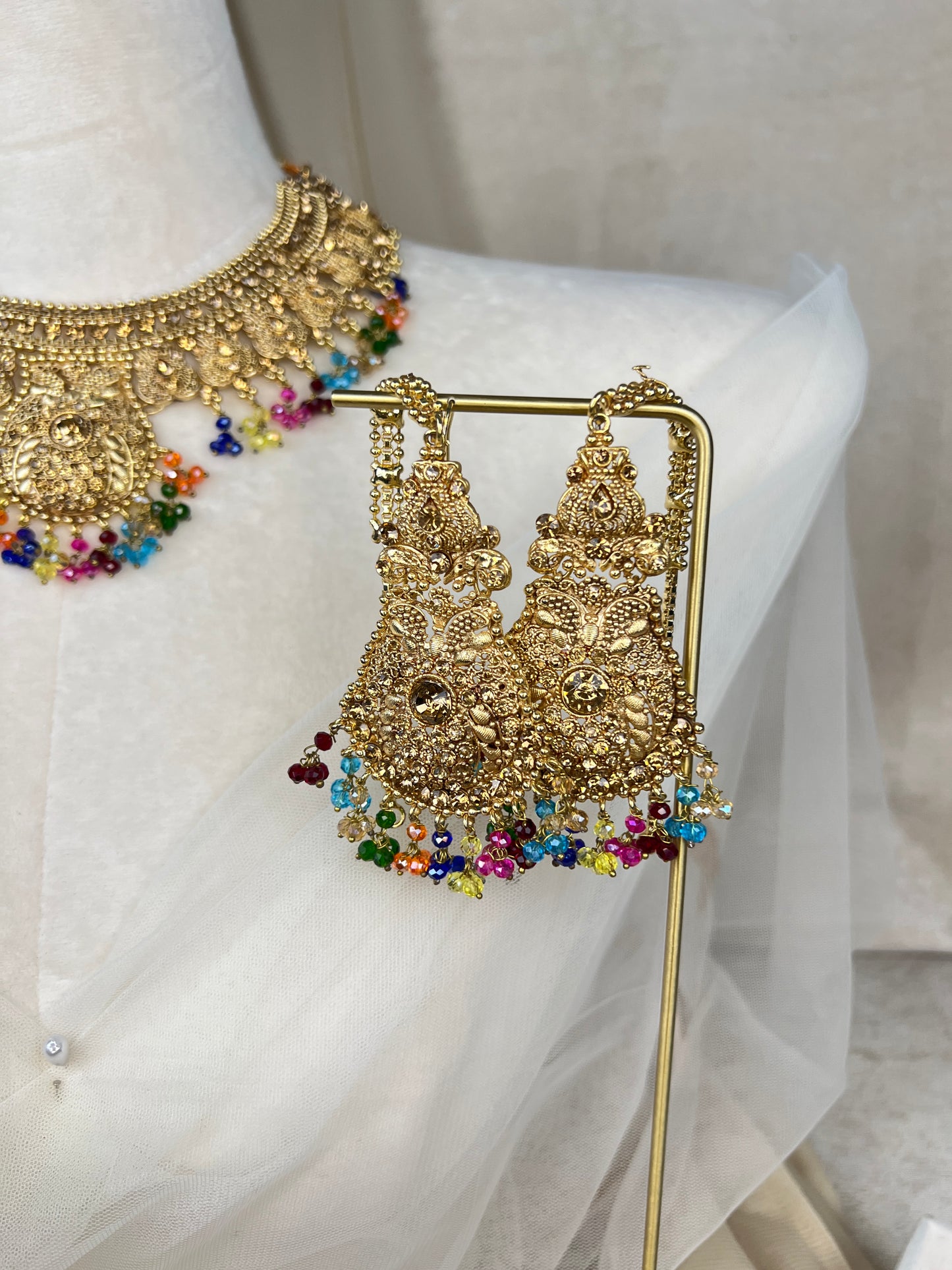 Pakistani Gold Necklace Set