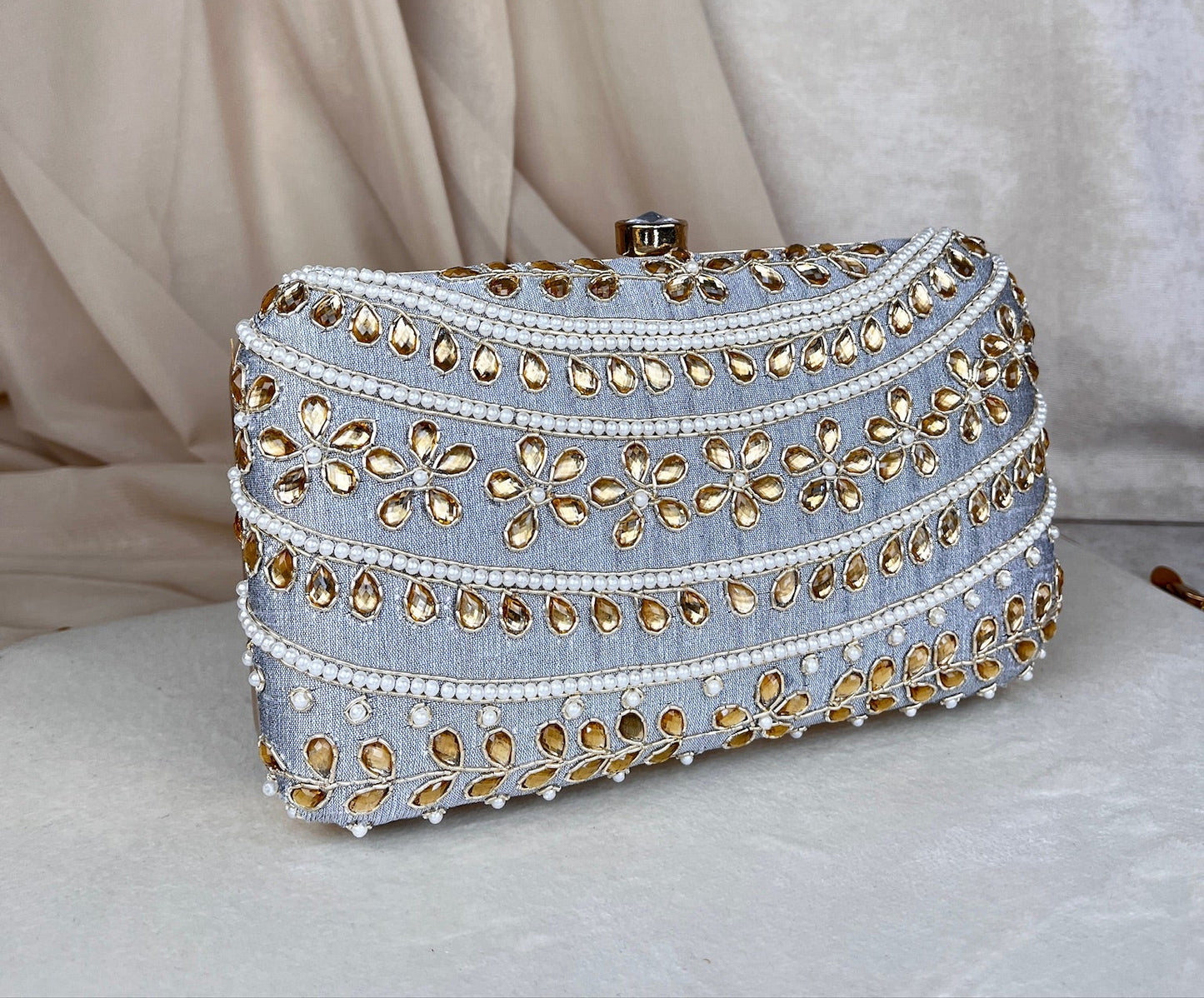 Embroidered Rectangle Clutch