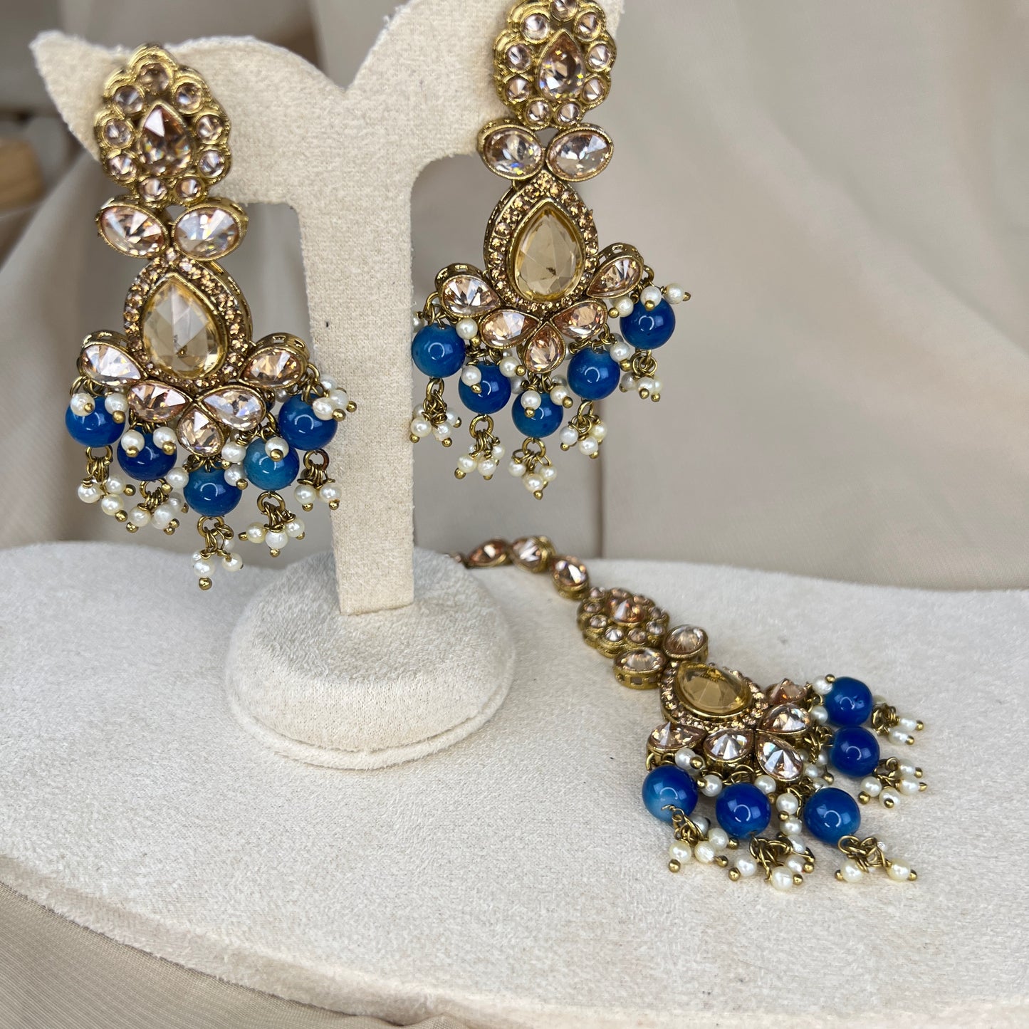 Polki Earring & Tikka Set