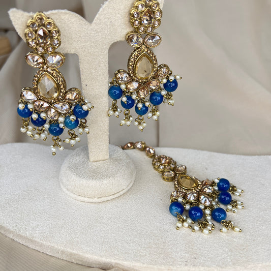Polki Earring & Tikka Set