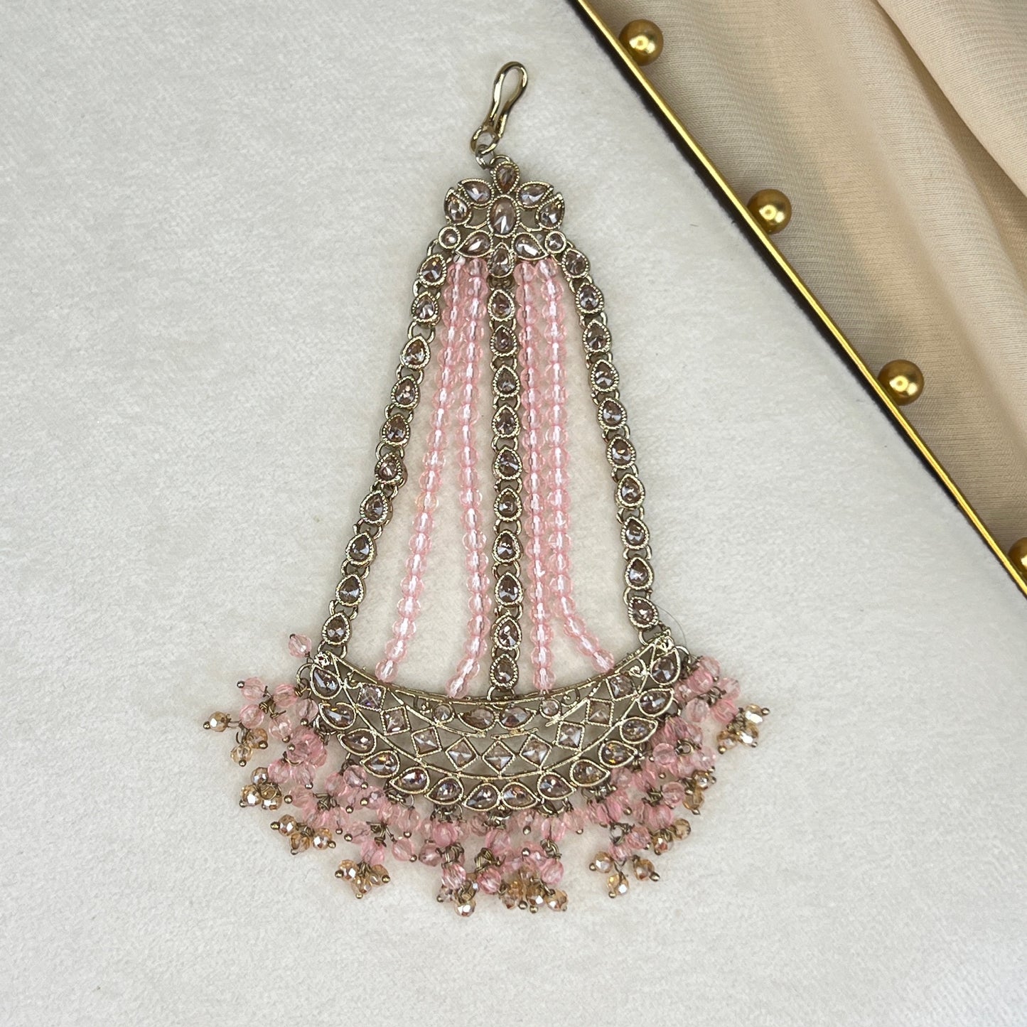 Large Gold Polki Jhoomar | Jhapta | Side Tikka
