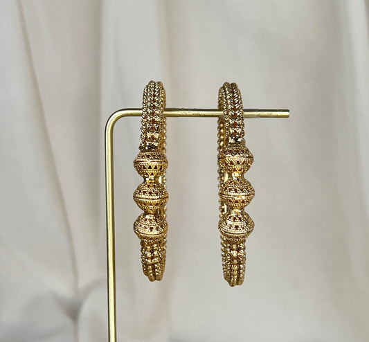 Gold Bangle Pair