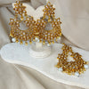 Oversized Polki Earring & Tikka Set