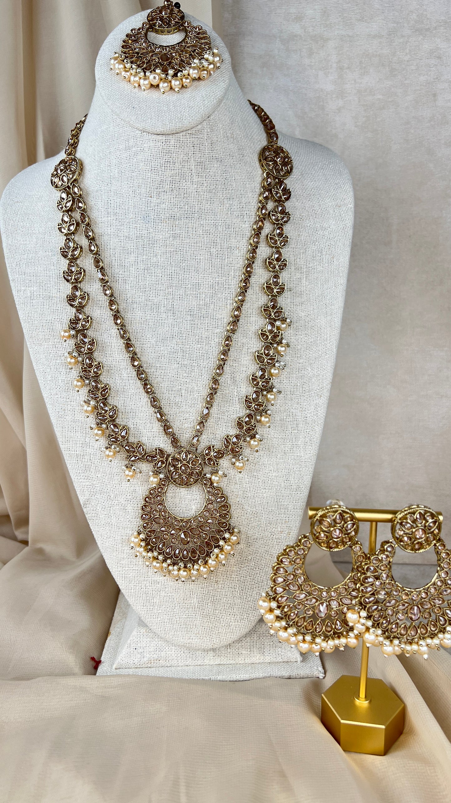 Polki Rani Haar | Mala | Long Necklace Set