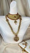 Traditional Gold and Red Bridal Set