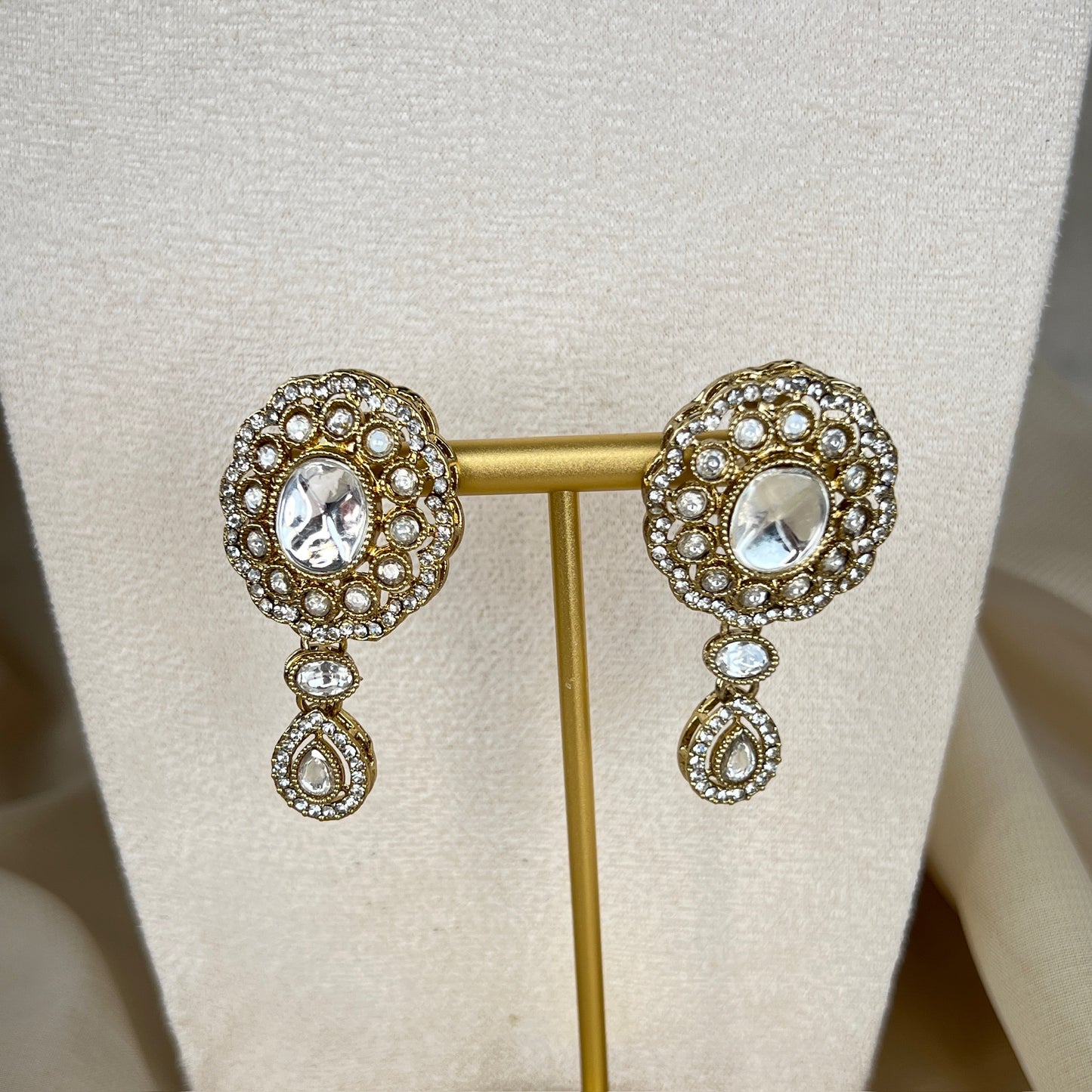 Waterfall Pearl Choker w/Earrings