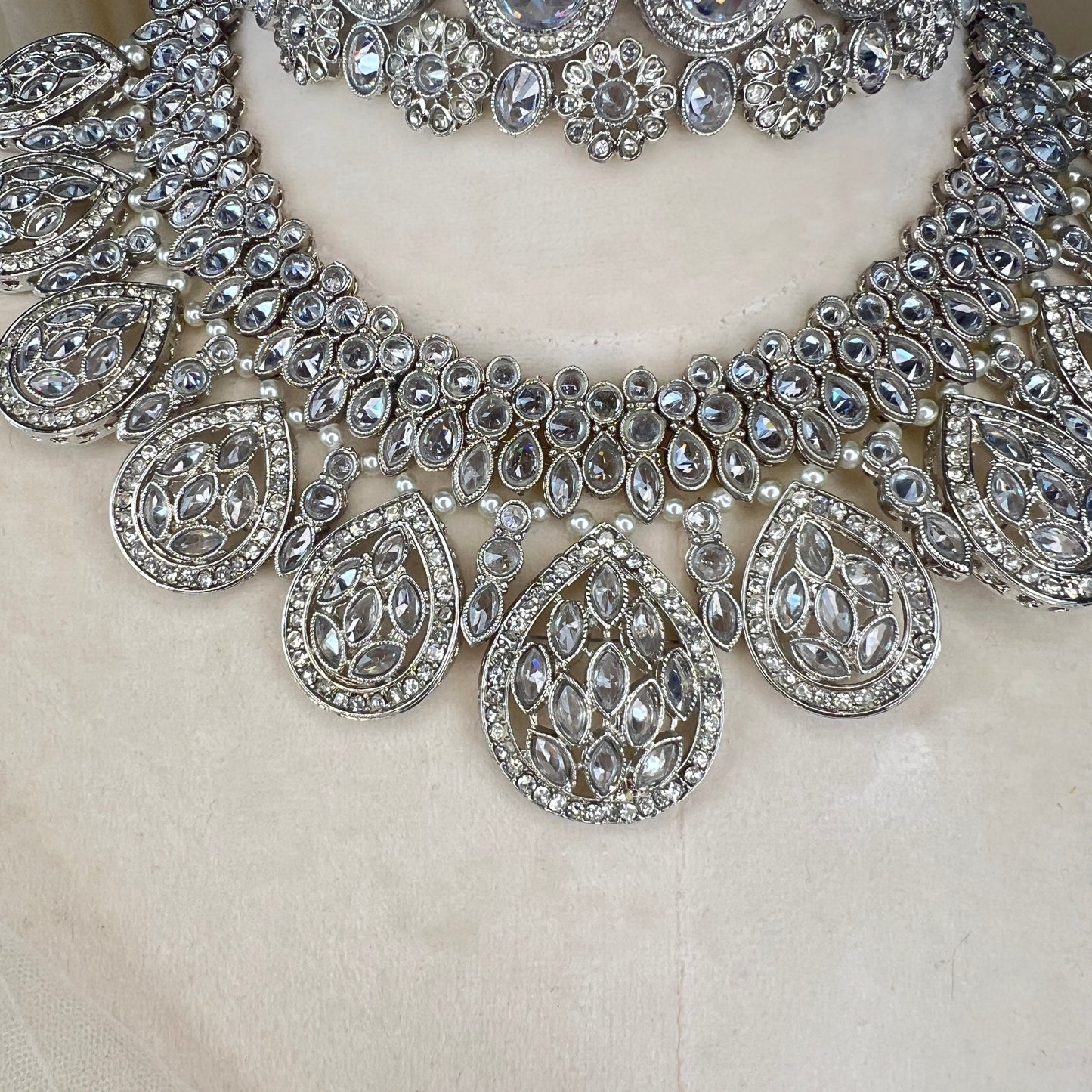 Double Choker Semi Bridal Set