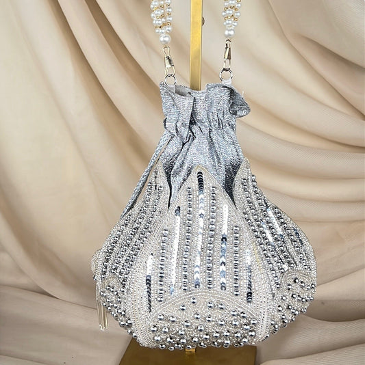 Beaded Lotus Shaped Potli | Purse