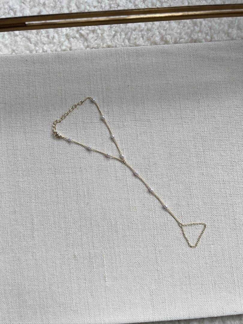 Simple Gold Chain  Hand Harness Ring Bracelet | Hath Panja
