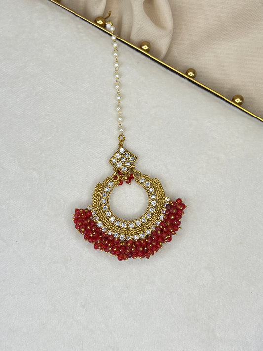 Oversized Red Gold Tikka
