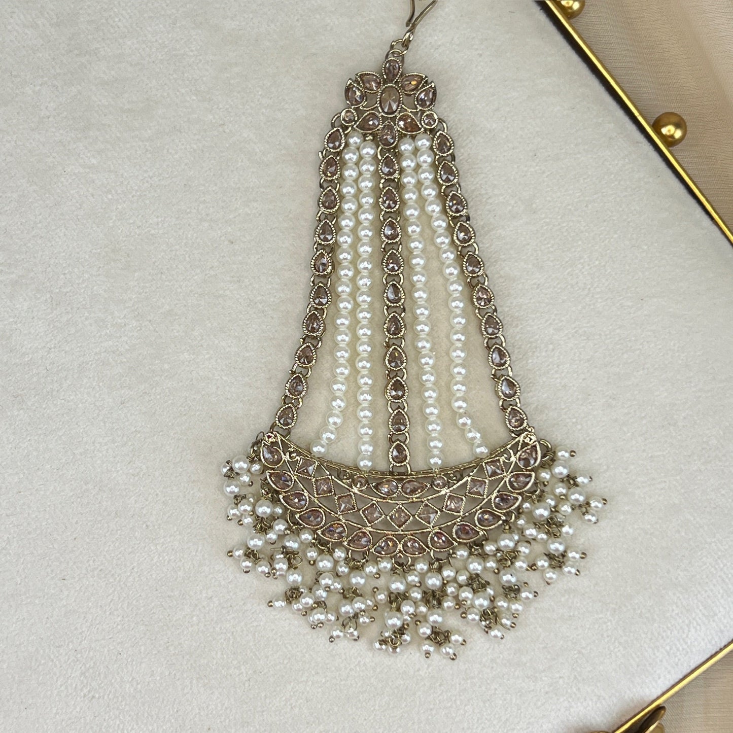 Large Gold Polki Jhoomar | Jhapta | Side Tikka