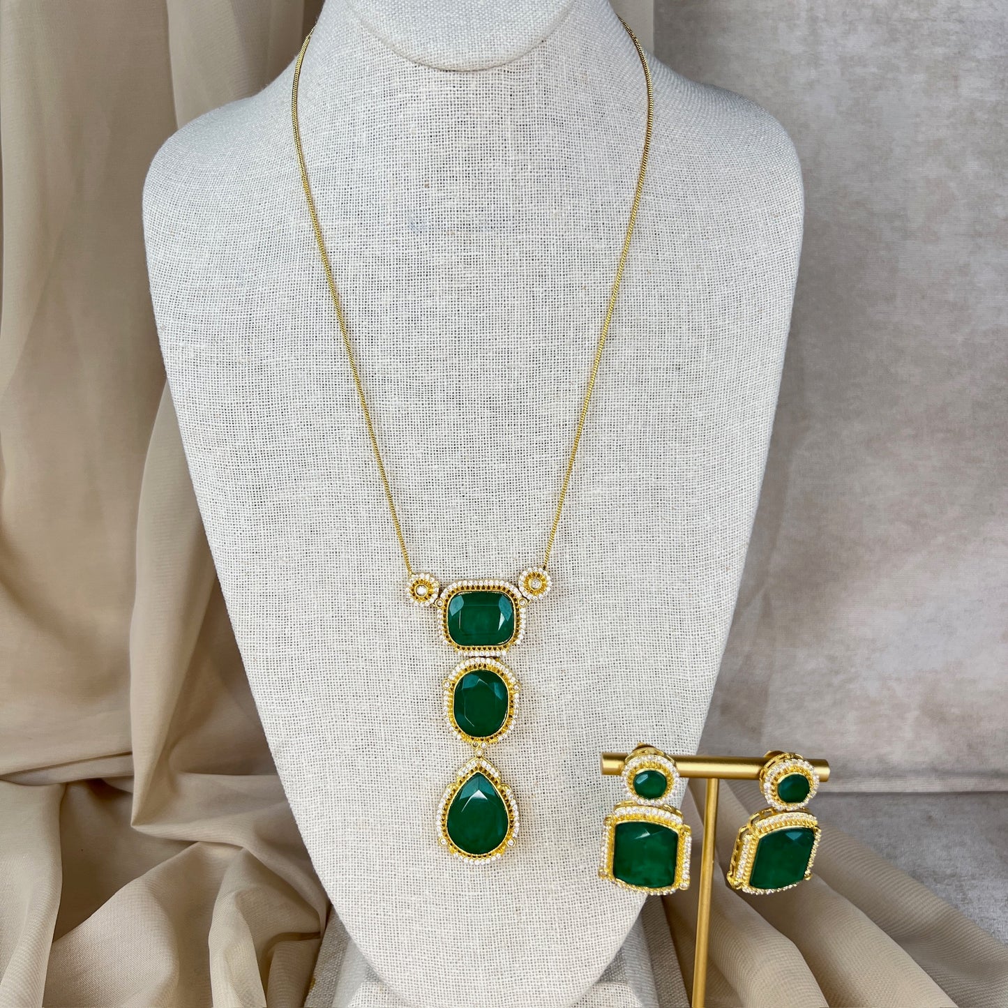Large Kundan Gold Chain Necklace | Haar | Mala Set