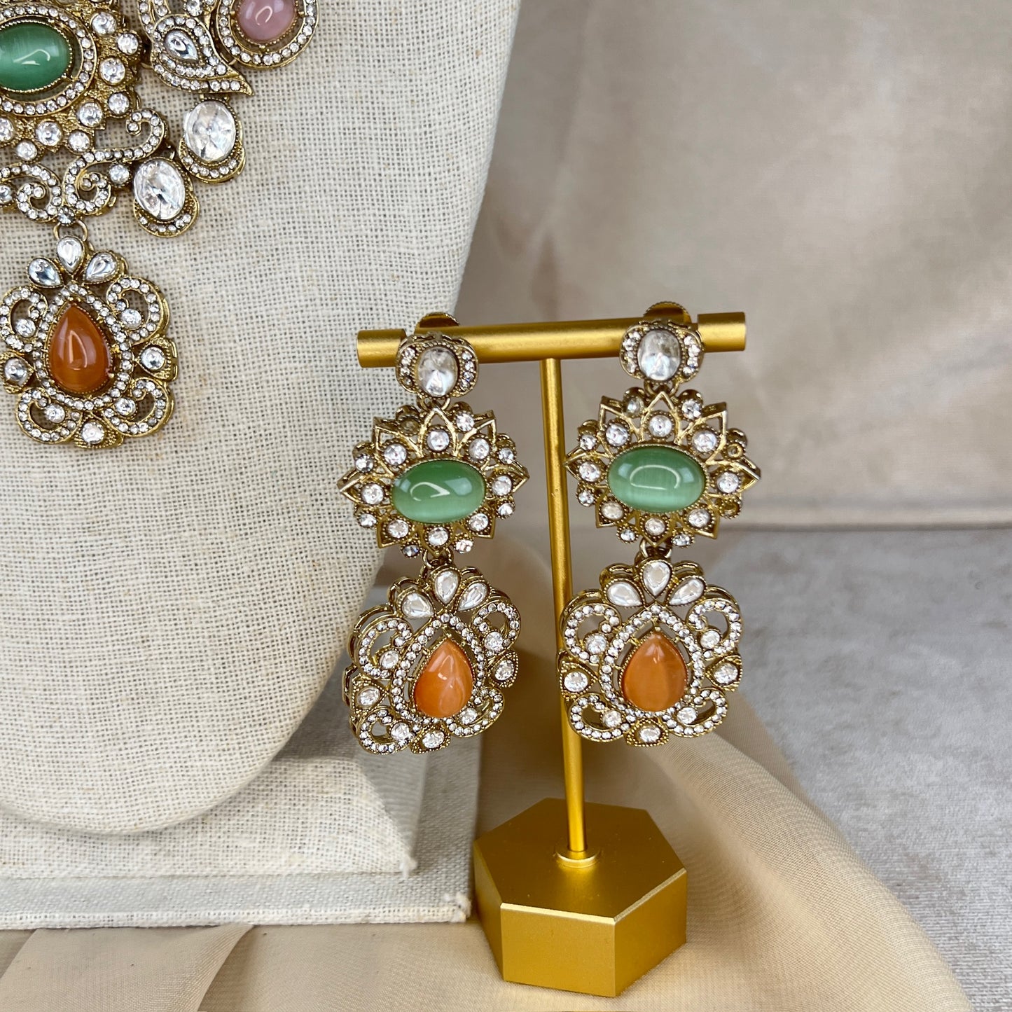 Multicolor Kundan | Long | Haar | Necklace Set