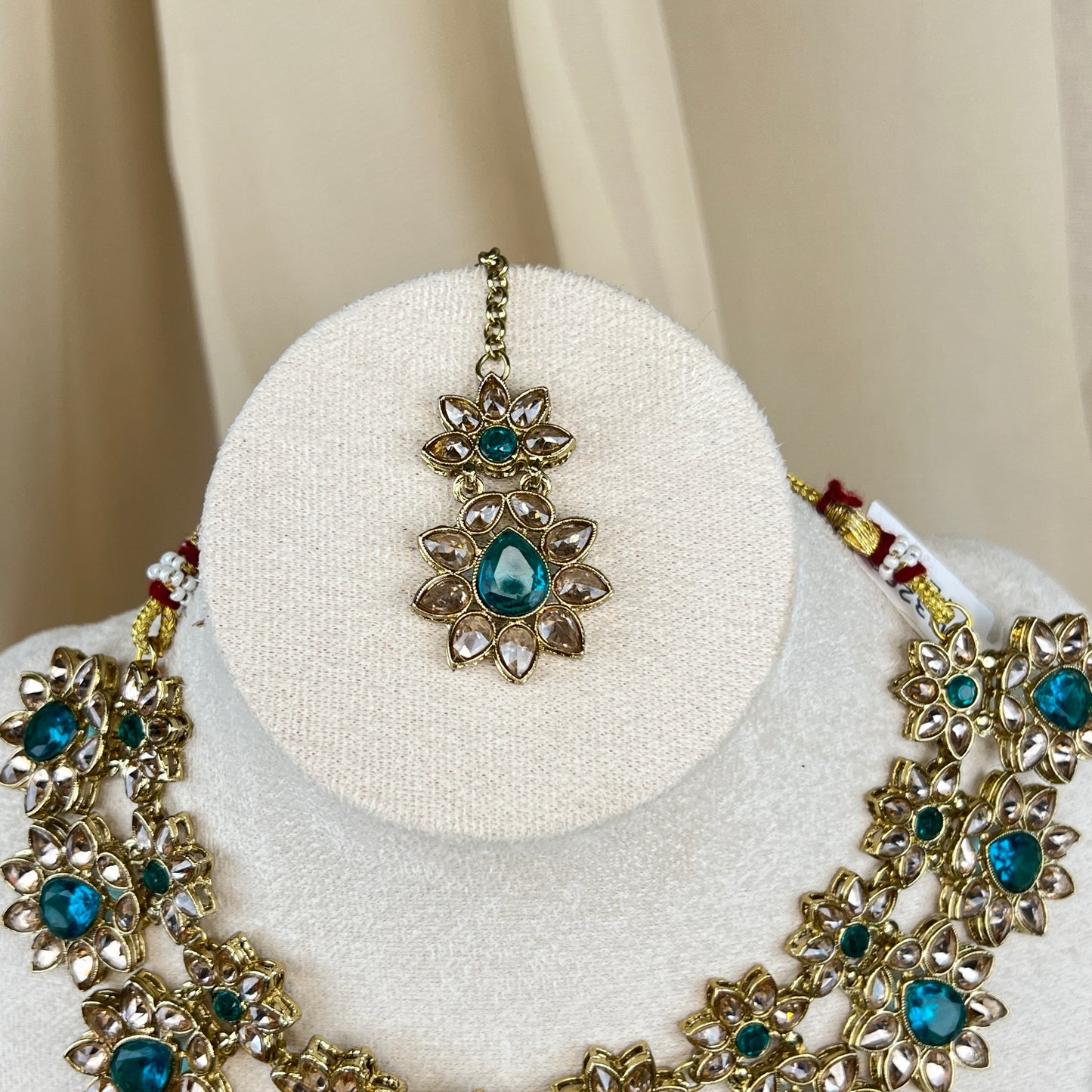 Flower Polki Necklace Set