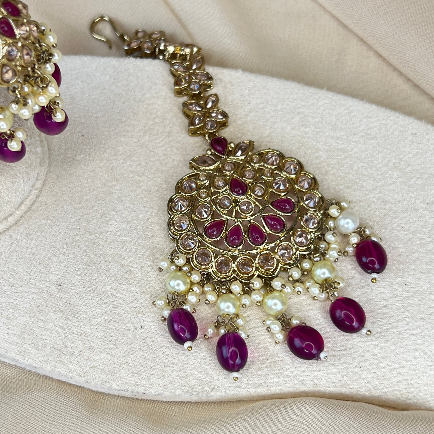 Jumka Earring with Oversized Tikka Set