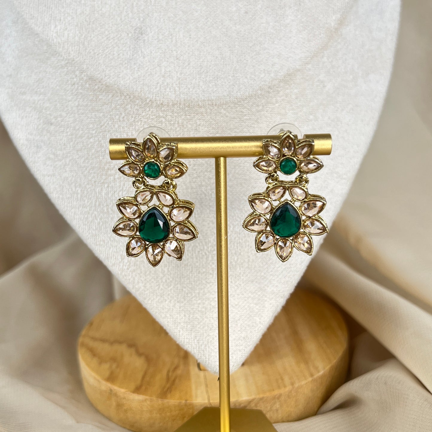 Flower Polki Necklace Set