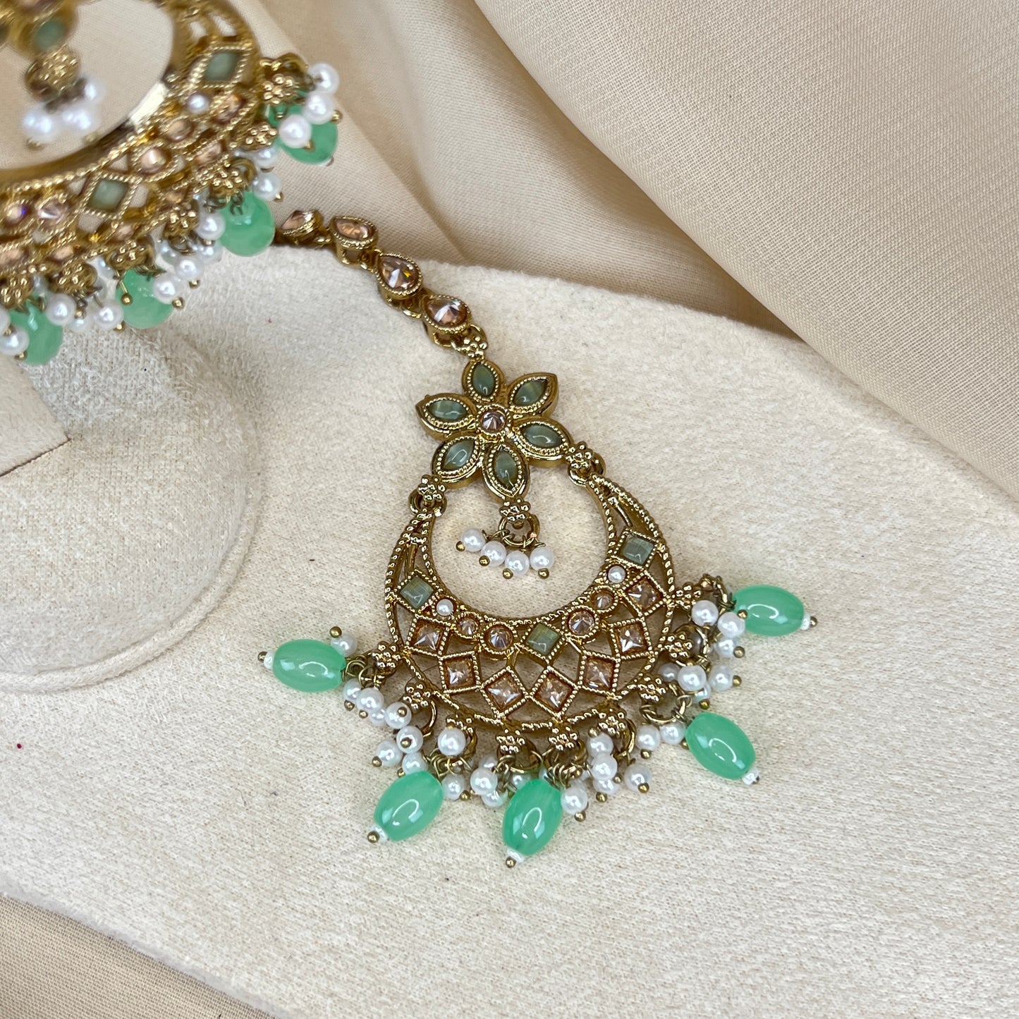 Polki Earring & Tikka Set